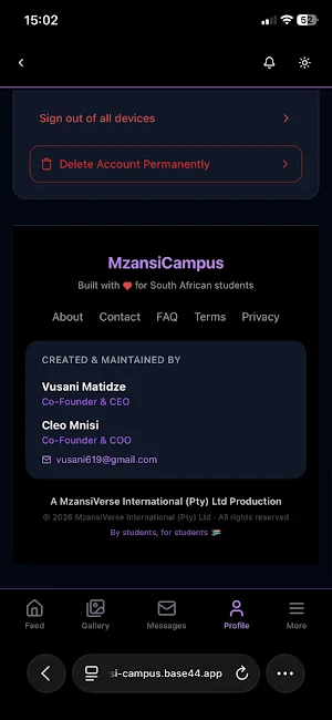 MzansiCampus Screenshot 1