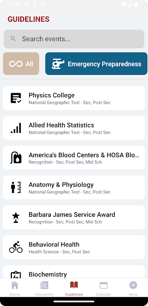 Washington HOSA Screenshot 2