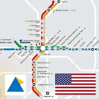 ATLANTA RAIL STREETCAR BUS MAP