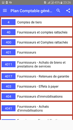 Plan comptable général -France Screenshot 3