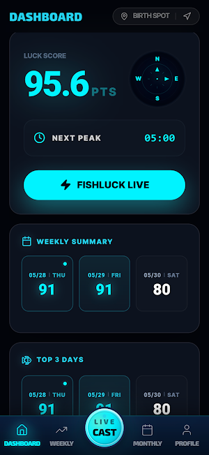 FishLuck - Smart Bite Finder Screenshot 1
