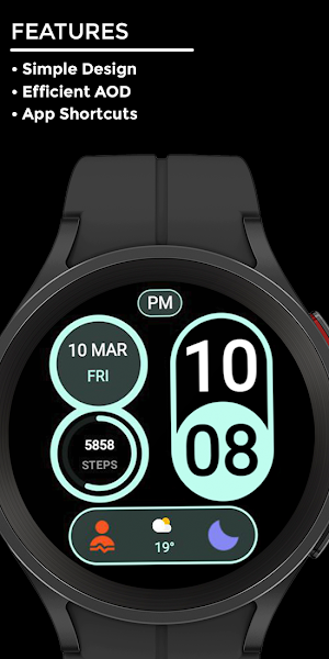 Nighty Digital 06 - watch face Screenshot 1