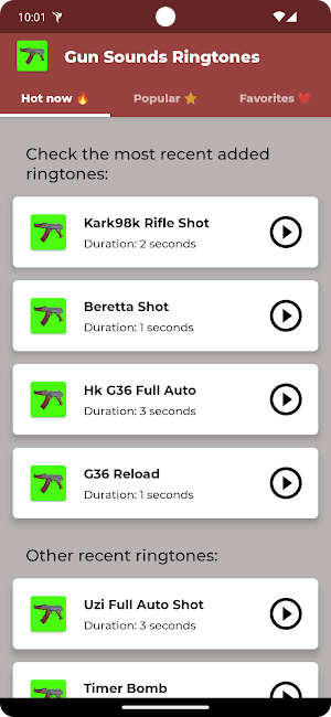 Gun Sounds Ringtones Screenshot 0