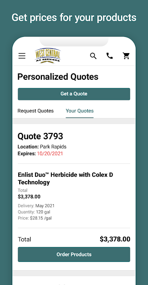 WCAS Grower Advantage Screenshot 1