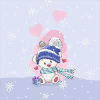 Lovely Winter Bear - Wallpaper