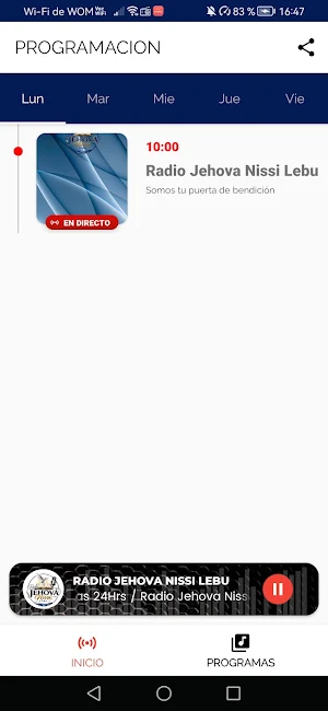 Radio Jehova Nissi Lebu Screenshot 3