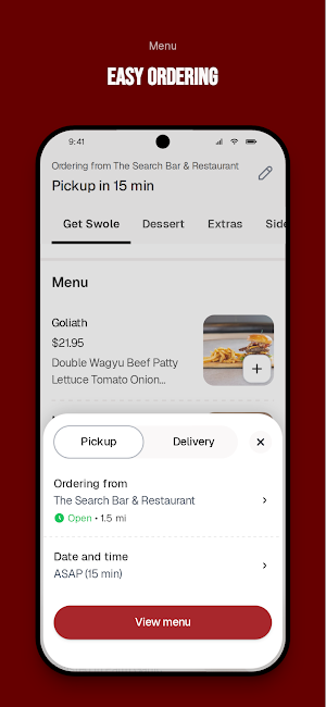 The Search Bar & Restaurant Screenshot 2