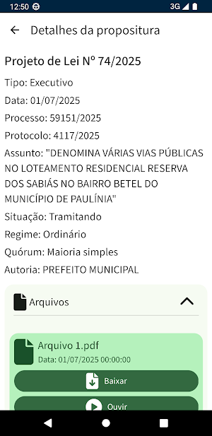 Câmara Municipal de Paulínia Screenshot 2