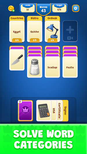 Word Stacks: Card Solitaire Screenshot 1