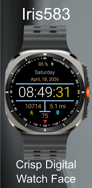 Iris583 Crisp Digital Watch Screenshot 1