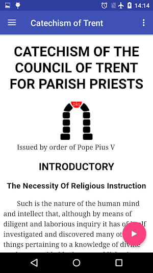 Council of Trent Catechism Screenshot 1