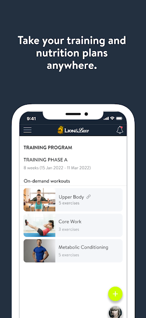 Lion and Luxe Fitness Screenshot 1