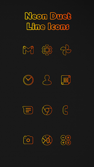 Neon Duet II Line Icons Screenshot 0