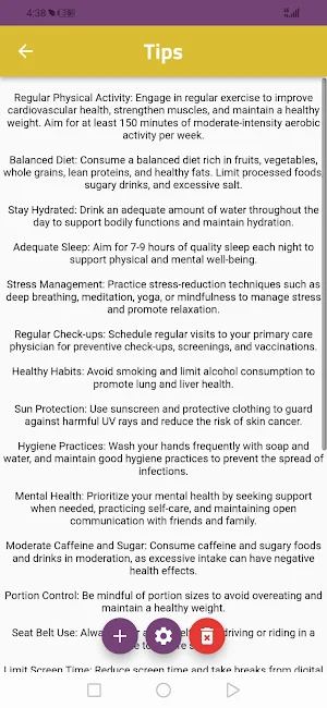 Healthcare Tips App Screenshot 1