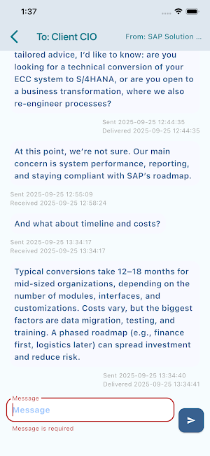 SAP Consulting Services Canada Screenshot 1