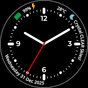 P90 Analog Watch Face Wear OS Screenshot 0
