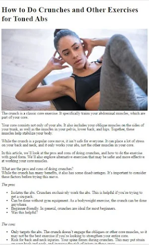 How to Do Crunches Exercises Screenshot 0