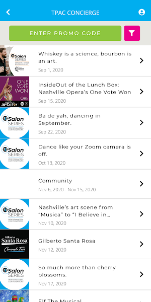 TPAC Concierge Screenshot 2