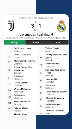 Real Madrid Matches Screenshot 2