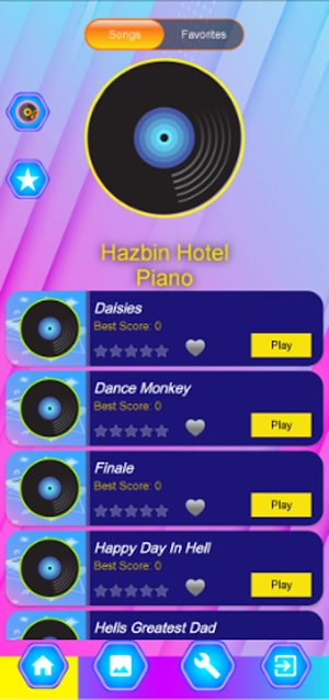 Hazbin Hotel Piano Game Tiles Screenshot 1