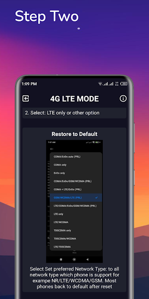 4G LTE MODE Screenshot 3