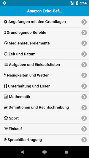 Befehle für Amazon Echo Screenshot 0