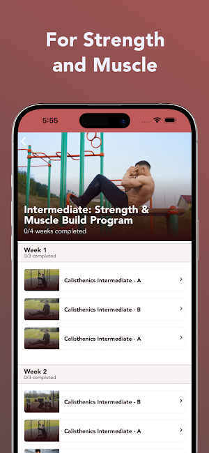 Calisthenics Workout Plan Screenshot 2