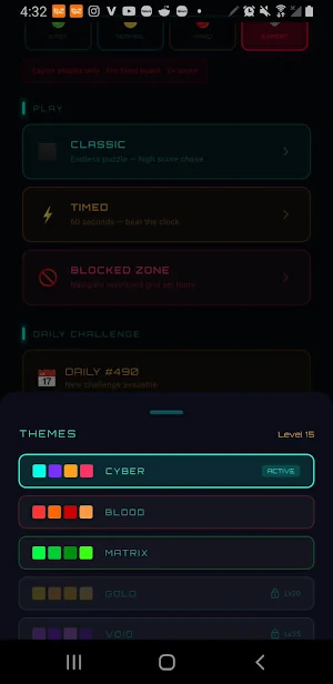 CyberBlock: Cyberpunk Puzzle Screenshot 1