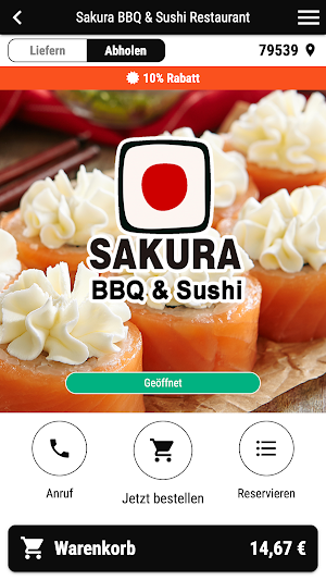 Sakura BBQ Sushi Restaurant Screenshot 0