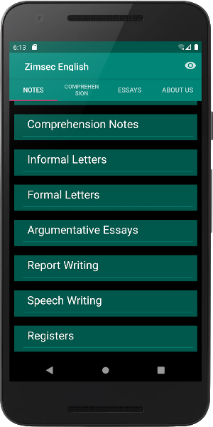 Zimsec English Revision Screenshot 3