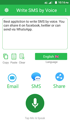 Write SMS by Voice - Voice Typing Keyboard Screenshot 0