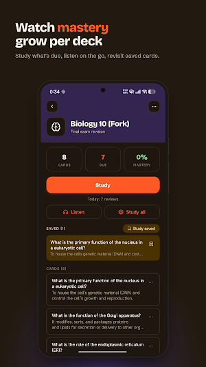 Encore: Flashcards & Study Screenshot 3