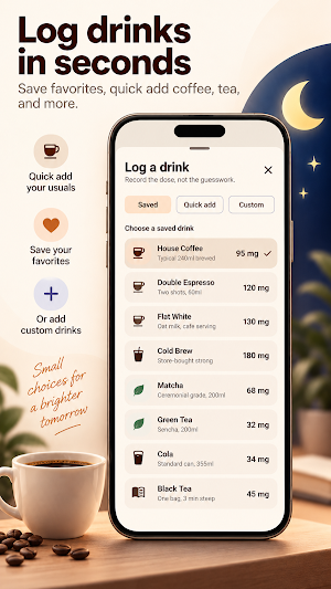 Caffeine Tracker: Sleep Cutoff Screenshot 1