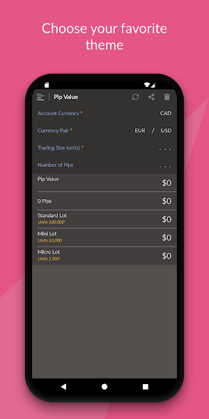 Pip Calculator Screenshot 1