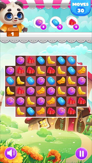 Panda Jewelry Jungle Match 3 Screenshot 3