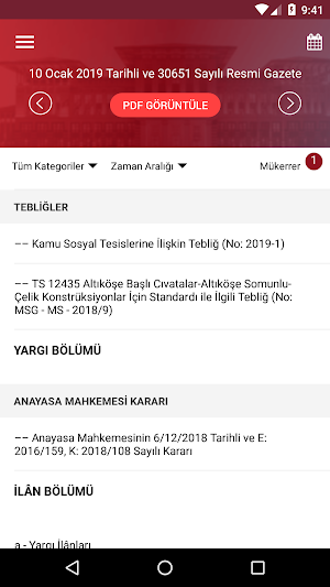T.C. Resmi Gazete Screenshot 2