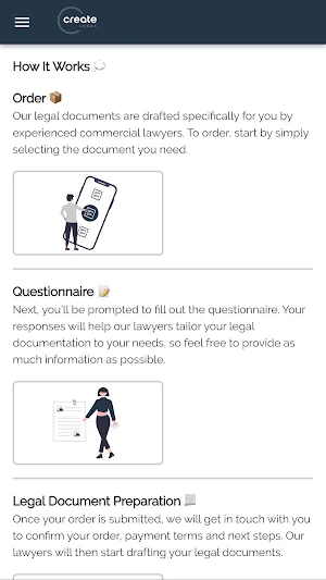 Create Legal Screenshot 2