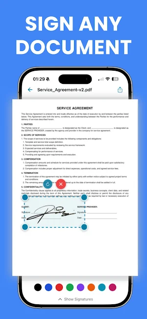 Signature: PDF Sign & Fill Screenshot 0