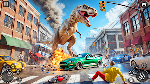 Angry Dinosaur City Attack Screenshot 1