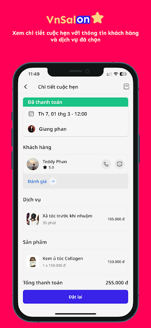 VnSalon: Quản lý Salon, Spa Screenshot 1