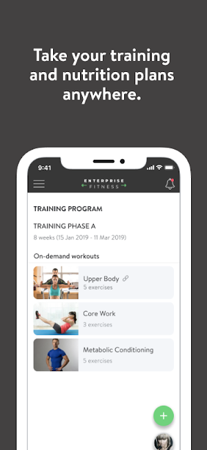 Enterprise Fitness App Screenshot 3
