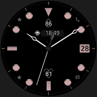 Rose Gold Analog Watch Face