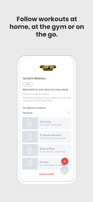 Camp 100 Fitness Training Screenshot 2