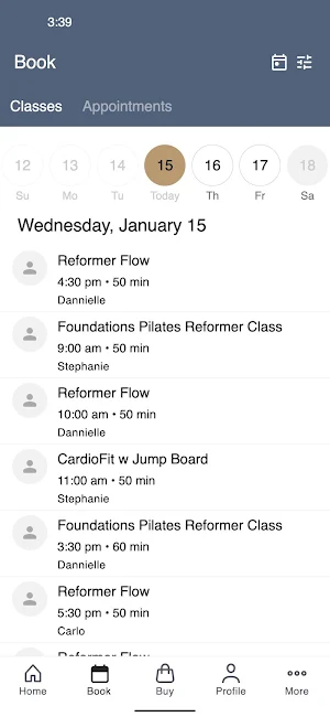 FitWise Pilates and Gyrotonic Screenshot 1