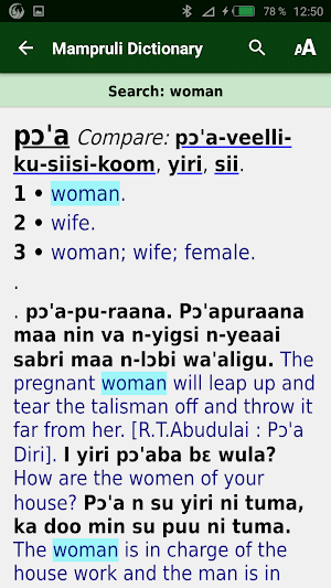 Mampruli dictionary Screenshot 1