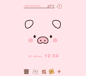 Cute Wallpaper Piggy Face Theme Screenshot 0