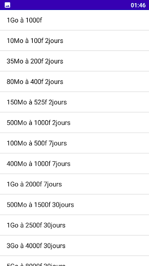 Faso Forfaits Screenshot 2