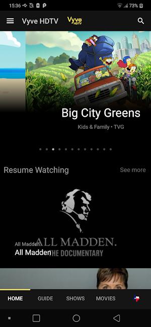 Vyve HDTV Service Screenshot 0
