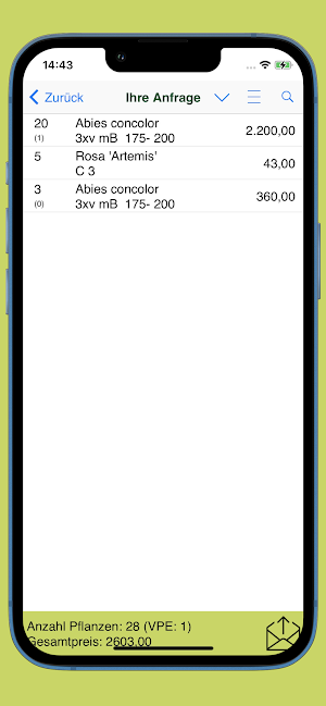 Bösen Baumschule B2B-App Screenshot 3
