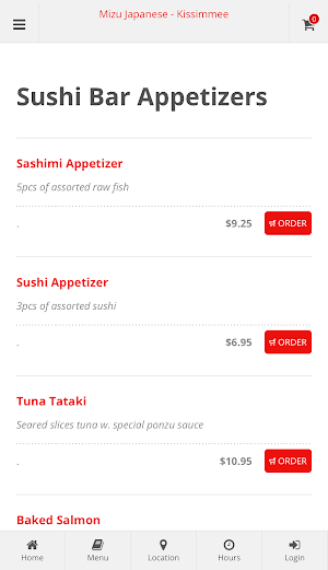 Mizu Japanese Kissimmee Order Screenshot 1